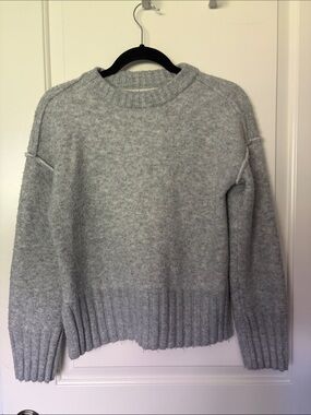 Cozy Women's Crewneck Sweater in Light Gray
